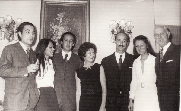 Casamiento Fossati-Hughes, 23 de Agosto de 1975 (Eduardo Hughes, Ma Jose Hughes, José Victor Zerbino, Josefina Guerin, Enrique Hughes, Ana Maria Hughes y Quique Hughes)